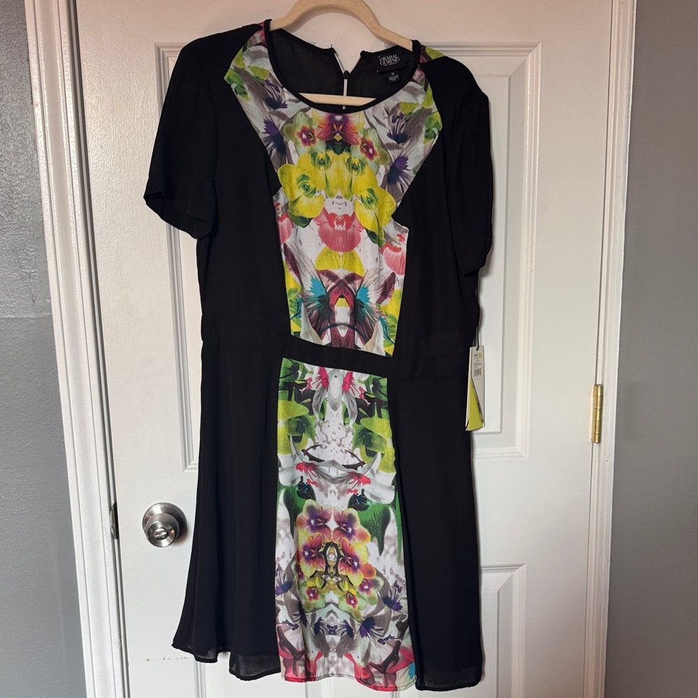 Prabal Gurung for Target Black and Pink Floral Dress